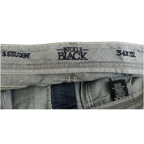 Buckle Black Jeans Mens 34x32 Blue Fit No 9 Straight Leg - Picture 9 of 9